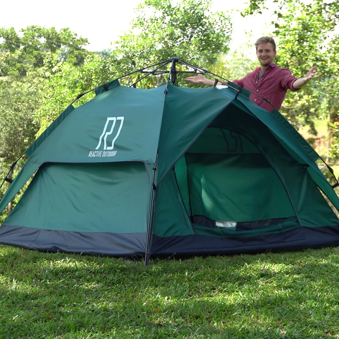 1 Small-Sized   1 Large-Sized 3 Secs Tent   2 FREE Camping Tarps (Family Package, US)