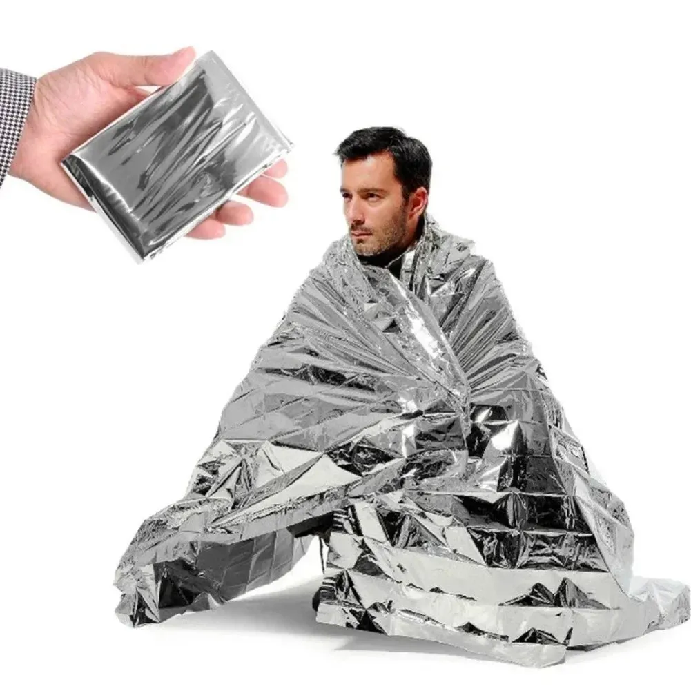 1 to 15 Pieces Emergency Thermal Foil Rescue Blanket Set