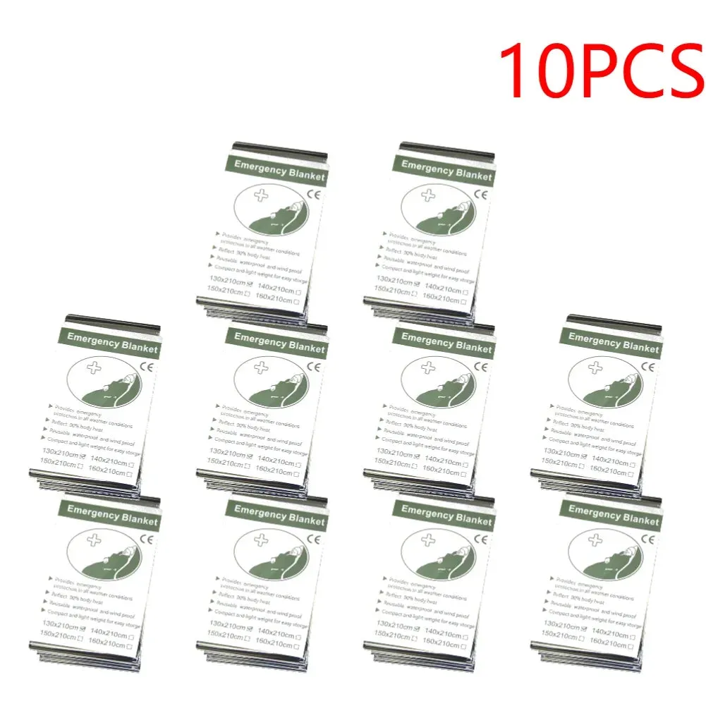 1 to 15 Pieces Emergency Thermal Foil Rescue Blanket Set