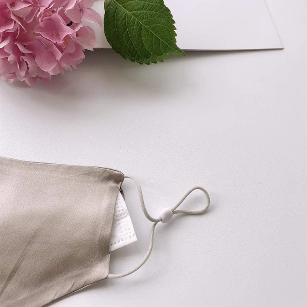100% Mulberry Silk Mask Adjustable with Filter Pocket