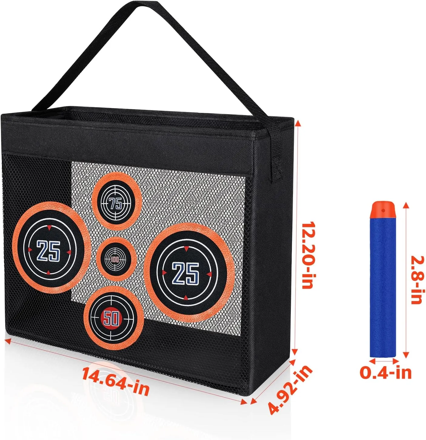 1000PCS Bullets Refill Darts Fit for Nerf N-Strike Elite Series Bulk Bullets Compatible for Nerf Party with Portable Shooting Practice Target Mesh Bag
