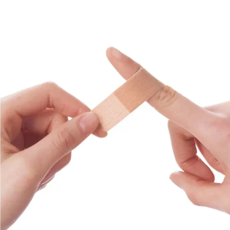 100pcs Waterproof Elastic Bandages Kids Adults First Aid Wound Plasters Sports Travel Kit