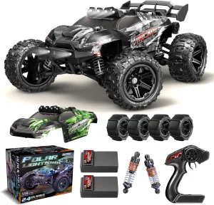 1:14 Scale All Terrain RC Cars for Adults & Boys (HS14323), Max Fast 40  KPH, 4WD Off-Road RC Truck for Snow & Sand & Mud, 4X4 Waterproof Remote Control Car with 2 Rechargeable Batteries