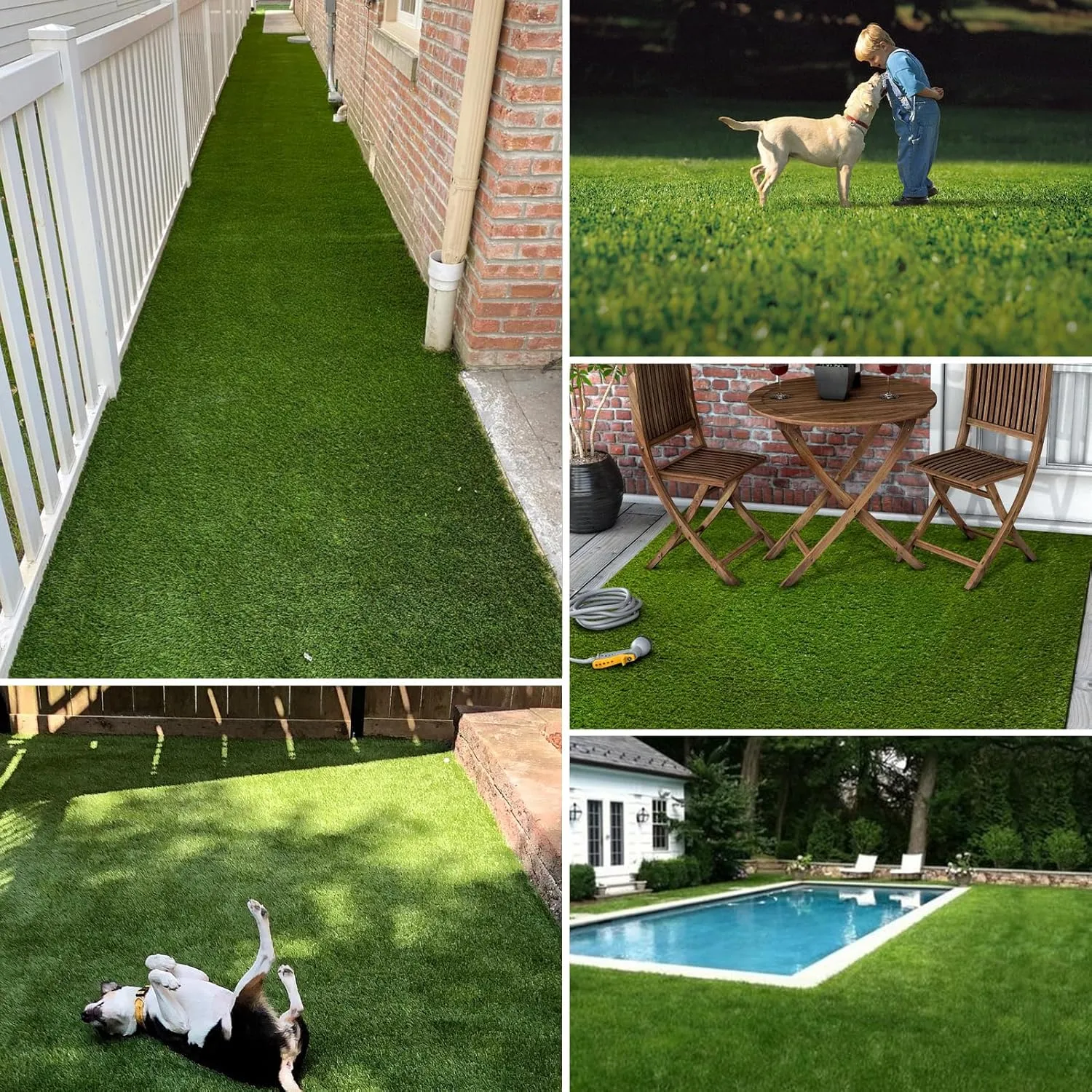 1.2inch Realistic Fake Grass Rug with Drainage 4FTX13FT Indoor Outdoor Garden Artificial Lawn Mat Synthetic Grass Carpet Mat for Dogs, Balcony, Patio, Backyard, Customized