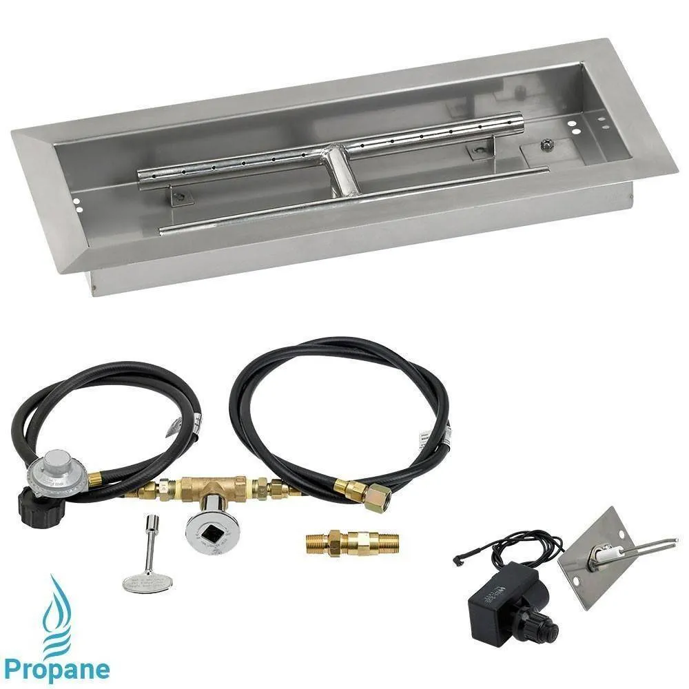 18" x 6" Drop in Pan. Rectangular. Spark Ignition