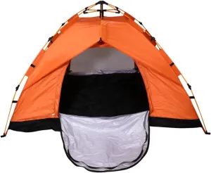 1Pc Fully Automatic Oxford Cloth Tent Quick Opening Travel Camping Tent with for Breathable Design Vibrant Orange Color