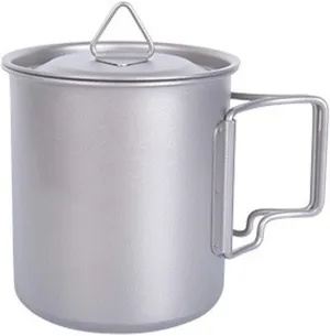 1PC Pure Titanium Outdoor Folding Water Cup Camping Coffee Cup Mug(420ml)