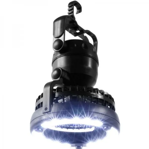 2-in-1 18 LED Camping Fan Light Tent Lamp Lantern with Ceiling Cooling Fan