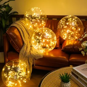 2 Pcs 15. 7 Inch Inflatable Floating Lights Outdoor Garden LED Lights Battery Operated Floating Glow Balls Decoration for Garden Yard Lawn Party Christmas Outdoor Night Decor
