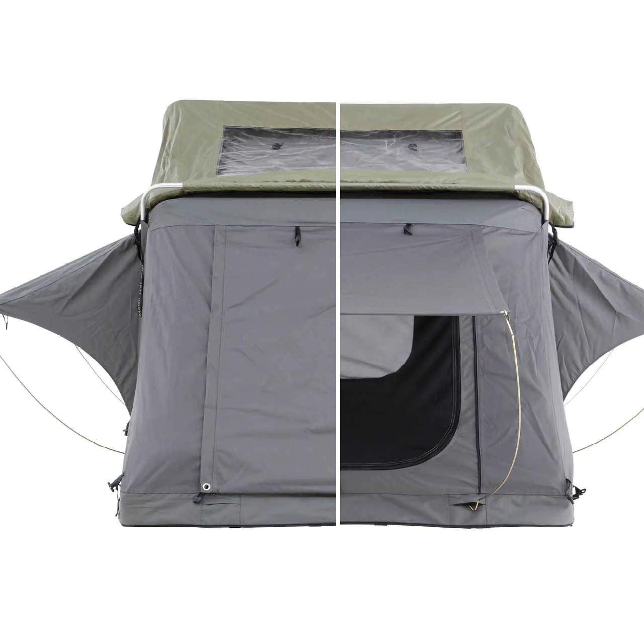 2 Roof Grey N2E Nomadic Person, & Exclusive collection Body Green Sided Soft Rainfly HD Wi-Fi-enabled Top Tent, -