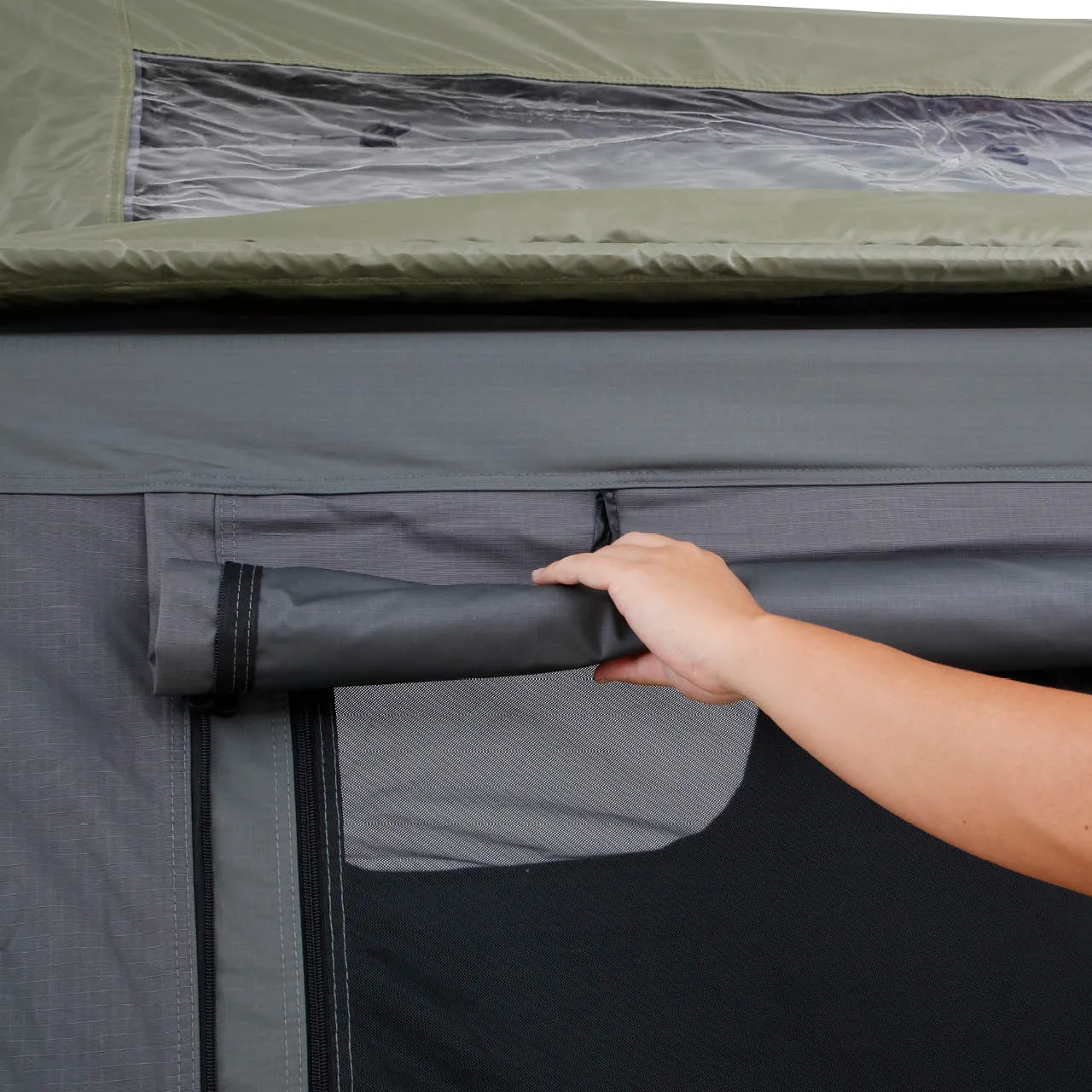 2 Roof Grey N2E Nomadic Person, & Exclusive collection Body Green Sided Soft Rainfly HD Wi-Fi-enabled Top Tent, -