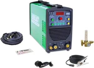2021 Everlast PowerTIG 185DV AC/DC TIG Stick Welder 110/220 Volt Inverter-Based Dual Voltage 185Amp with Pedal Package Green