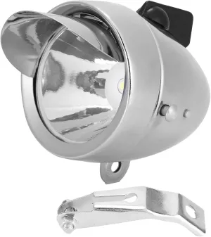 2023 New Vintage Headlight High Super Bright Retro LED Light Night Riding Safety Front Lamp Upgrade Waterproof Cycling Accessories for Cycling Road Mountain(Silver)