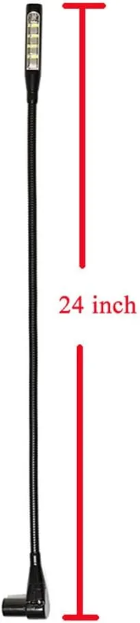 24 inch 2 watt Right Angle XLR 4PIN LED Mixer gooseneck lamp for Yamaha BEHRINGER Allen&Heath Mixer (XLR 4Pin Port)