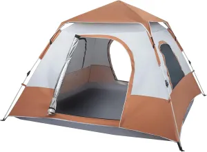 240 * 240 * 150cm 4 Person Spring Quick Opening Four-Person Family Tent Camping Tent Brow Hiking