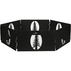 27" Portable Campfire Ring With Tree Cut Outs & Storage Bag