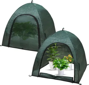 2PCS Plant Shade Tent, 22x22x22 Inch Garden Shade Tent UV Resisitant Plant Sunshade Cover Sun Blocker Plant Cover Tent Green Plant Sun Protection Tent Protect Outdoor Plants from Animals