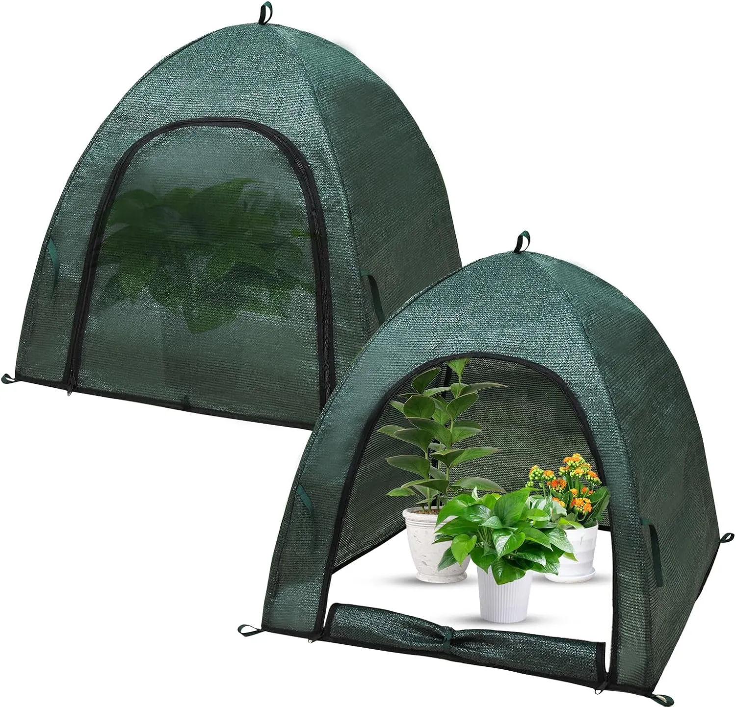 2PCS Plant Shade Tent, 22x22x22 Inch Garden Shade Tent UV Resisitant Plant Sunshade Cover Sun Blocker Plant Cover Tent Green Plant Sun Protection Tent Protect Outdoor Plants from Animals