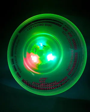 3 in 1 LED Flying Disc Spinning Tops Fingertip Juggling-Multifunctional Flying disc for Kids & Adults All Ages-for Outdoors & Families Party Camping(Green)