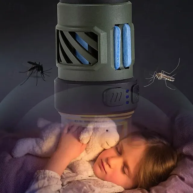 3-in-1 Outdoor Mosquito Repellent Light with Flashlight & Camping Lantern, Long Battery Life Mosquito Repellent Light with Warm Light Atmosphere Outdoor Camping Light