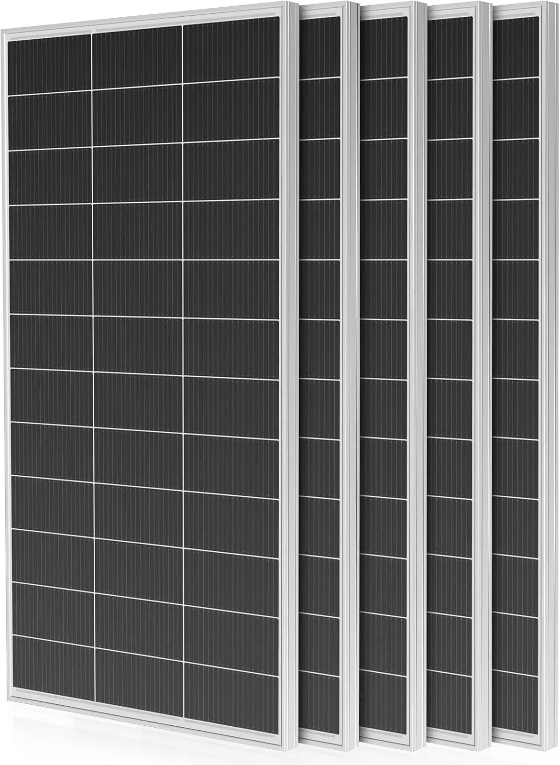 300 Watt Solar Panel 18BB 24.6% High Efficiency 300W Solar Panels N-Type Monocrystalline for 12V/24V Battery PV Module,Camping,Boat, Rooftop Other Off Grid Applications (300w 5pcs)