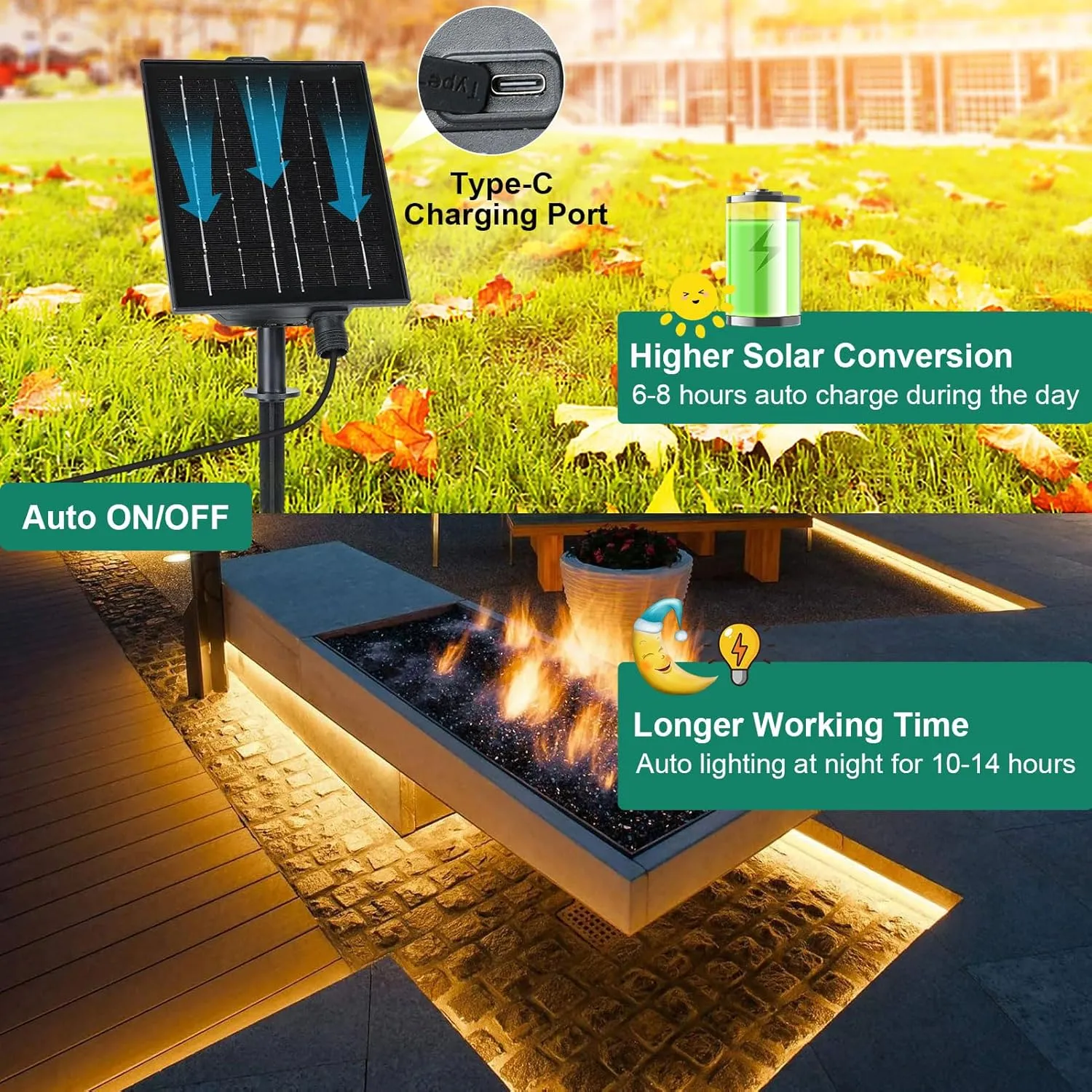 32.8Ft Solar Strip Lights Outdoor, IP68 Fully Waterproof LED Strip Lights with Timer Remote Auto ON/Off, Self-Adhesive Strip Lights for Camping Pool Patio Decor (Warm White)