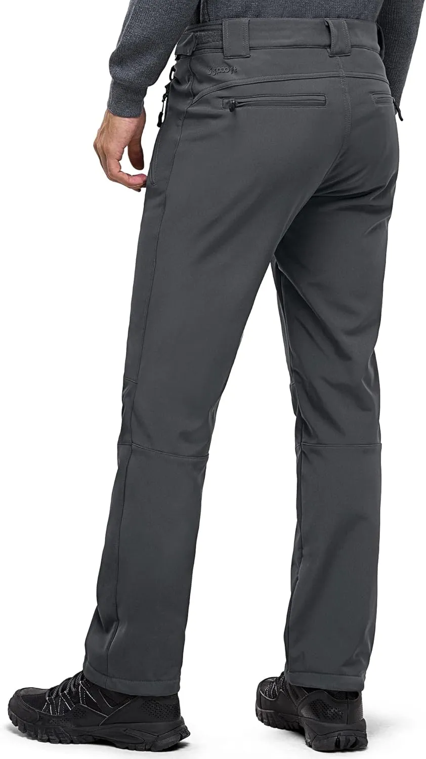 33,000ft Men's Winter Snow Ski Fleece Lined Pants Warm Waterproof Softshell Insulated for Snowboard Outdoor Work Hiking