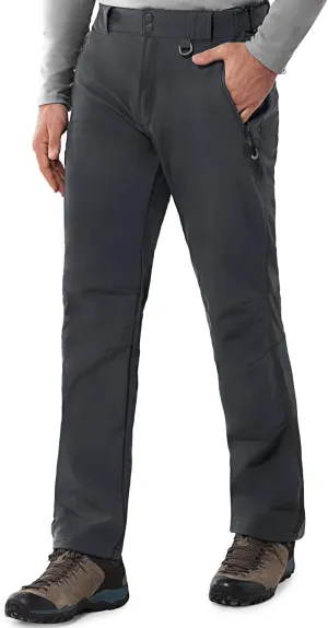 33,000ft Men's Winter Snow Ski Fleece Lined Pants Warm Waterproof Softshell Insulated for Snowboard Outdoor Work Hiking