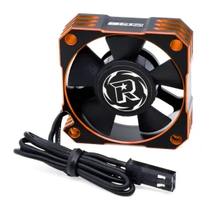35mm RC Motor Cooling Fan,21000RPM ESC Heatsink for 1/10 1/12 1/8 RC Car 3650,3660,3670 Brushless Motor (Black Orange)