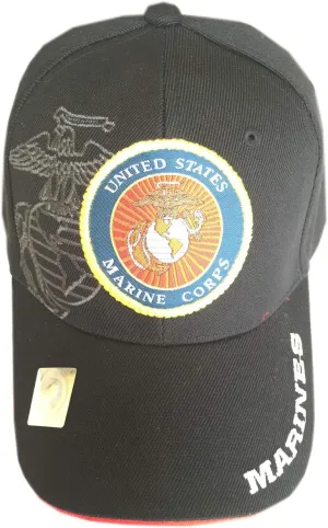 3D Embroidery U.S. Marines Corps Official Licensed Emblem Baseball Cap Hat Visor