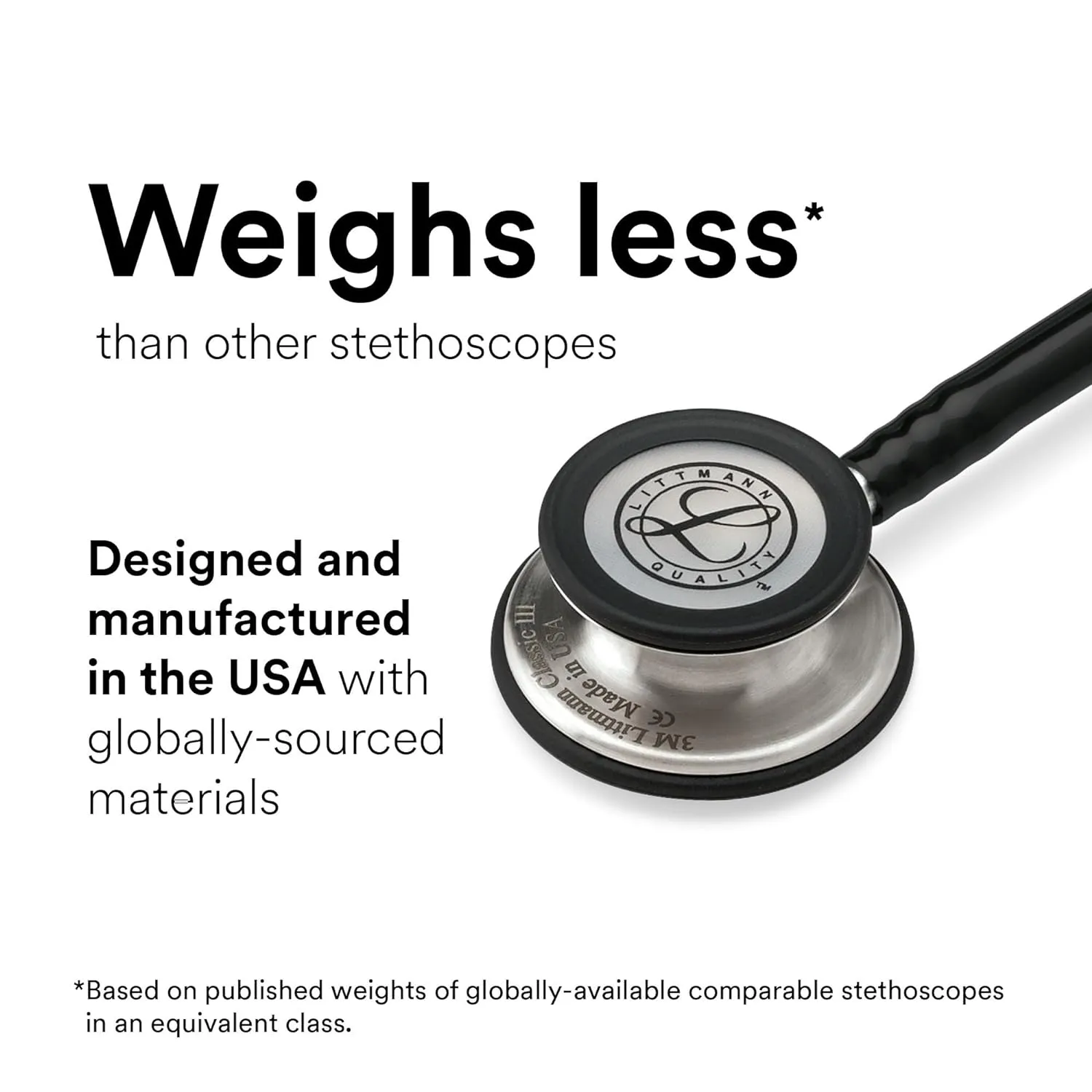 3M Littmann Classic III Monitoring Stethoscope, 5872, More Than 2X as Loud, Weighs Less, Stainless Steel Smoke-Finish Chestpiece, 27' Turquoise Tube, Pink Stem, and Smoke Headset