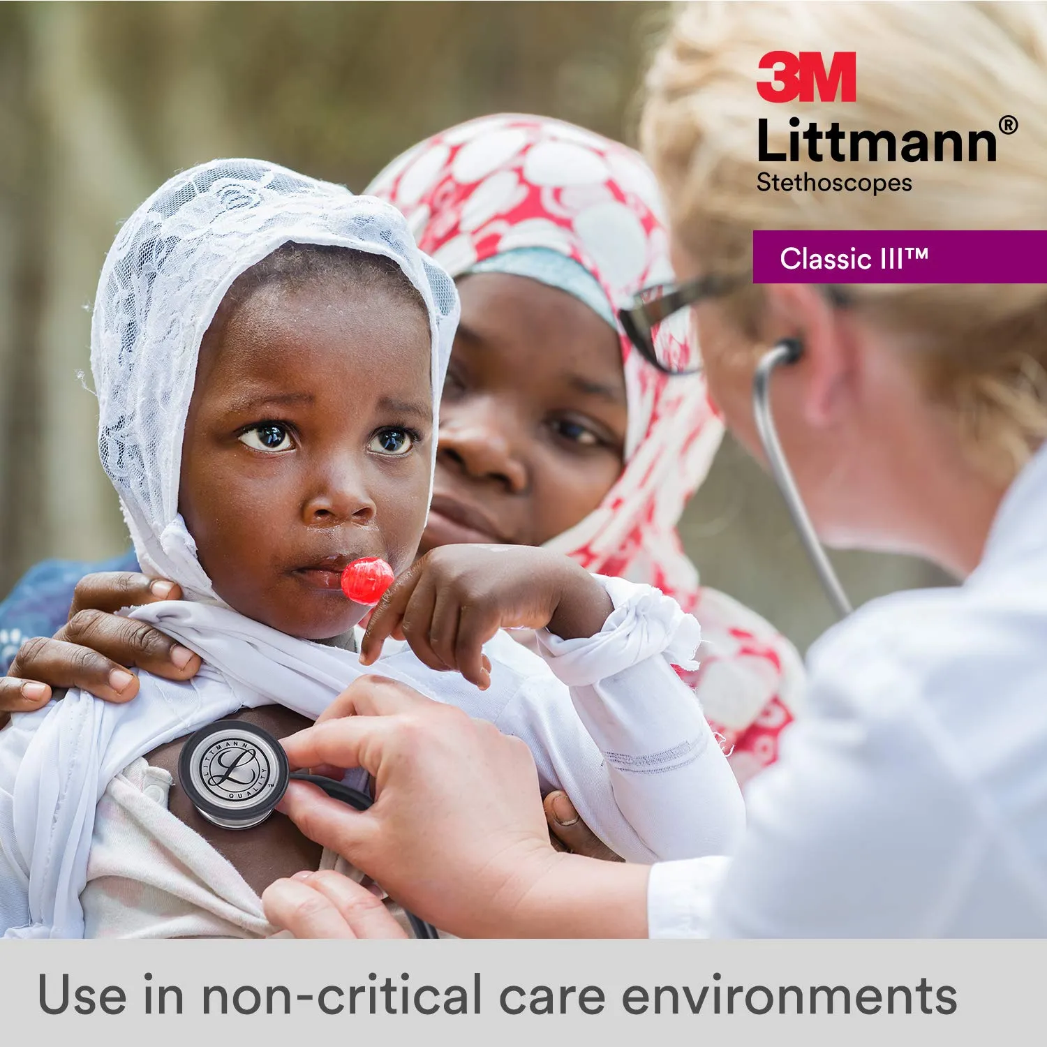 3M Littmann Classic III Monitoring Stethoscope, 5872, More Than 2X as Loud, Weighs Less, Stainless Steel Smoke-Finish Chestpiece, 27' Turquoise Tube, Pink Stem, and Smoke Headset