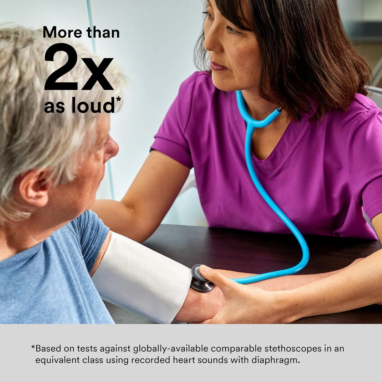 3M Littmann Classic III Monitoring Stethoscope, 5872, More Than 2X as Loud, Weighs Less, Stainless Steel Smoke-Finish Chestpiece, 27' Turquoise Tube, Pink Stem, and Smoke Headset