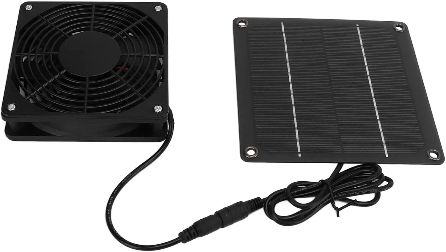 3W Solar Panel Dual Fan Kit Solar Panel Operated with a Metal Network, Slide Out Hot Air, Keep Inner Air for Pet Houses, Chicken Material, Tree Houses and More