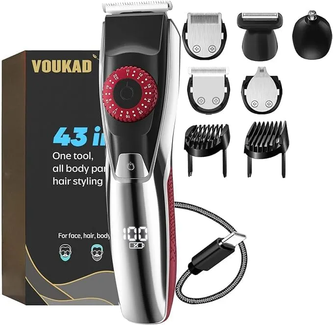 40 Precisions Electric Trimmer for Beard, Face, Mustache, Body and Ear Hair Grooming and Styling, Multi-Series Men’s Waterproof Grooming Kit