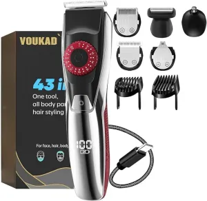 40 Precisions Electric Trimmer for Beard, Face, Mustache, Body and Ear Hair Grooming and Styling, Multi-Series Men’s Waterproof Grooming Kit