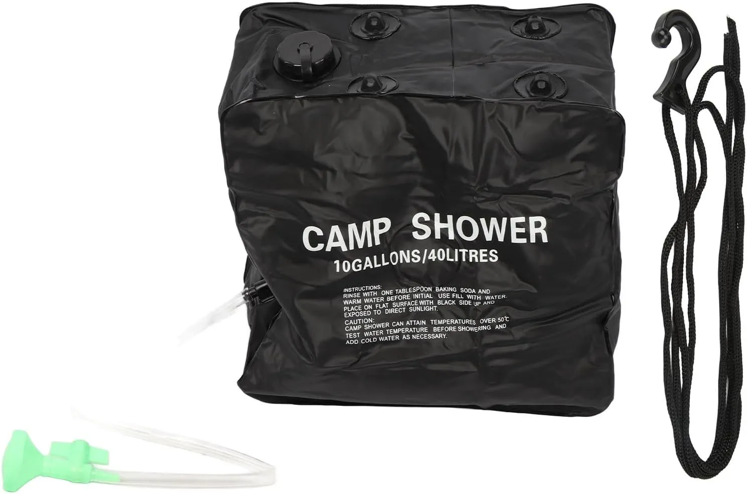 40l Camping Shower Water Bag for Outdoor Use with Solar Heating PVC Rubber Plastic