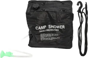 40l Camping Shower Water Bag for Outdoor Use with Solar Heating PVC Rubber Plastic