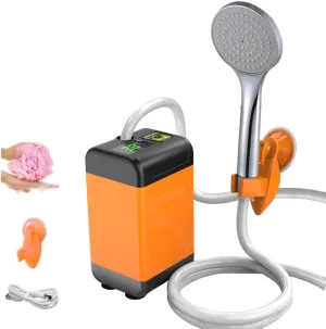 4800mAH Battery Shower Pump Rechargeable Shower Pump Portable Shower for Camping Shower Pump with Digital Display Outdoor Camping Shower Pump with Intelligent Digital Display Electric