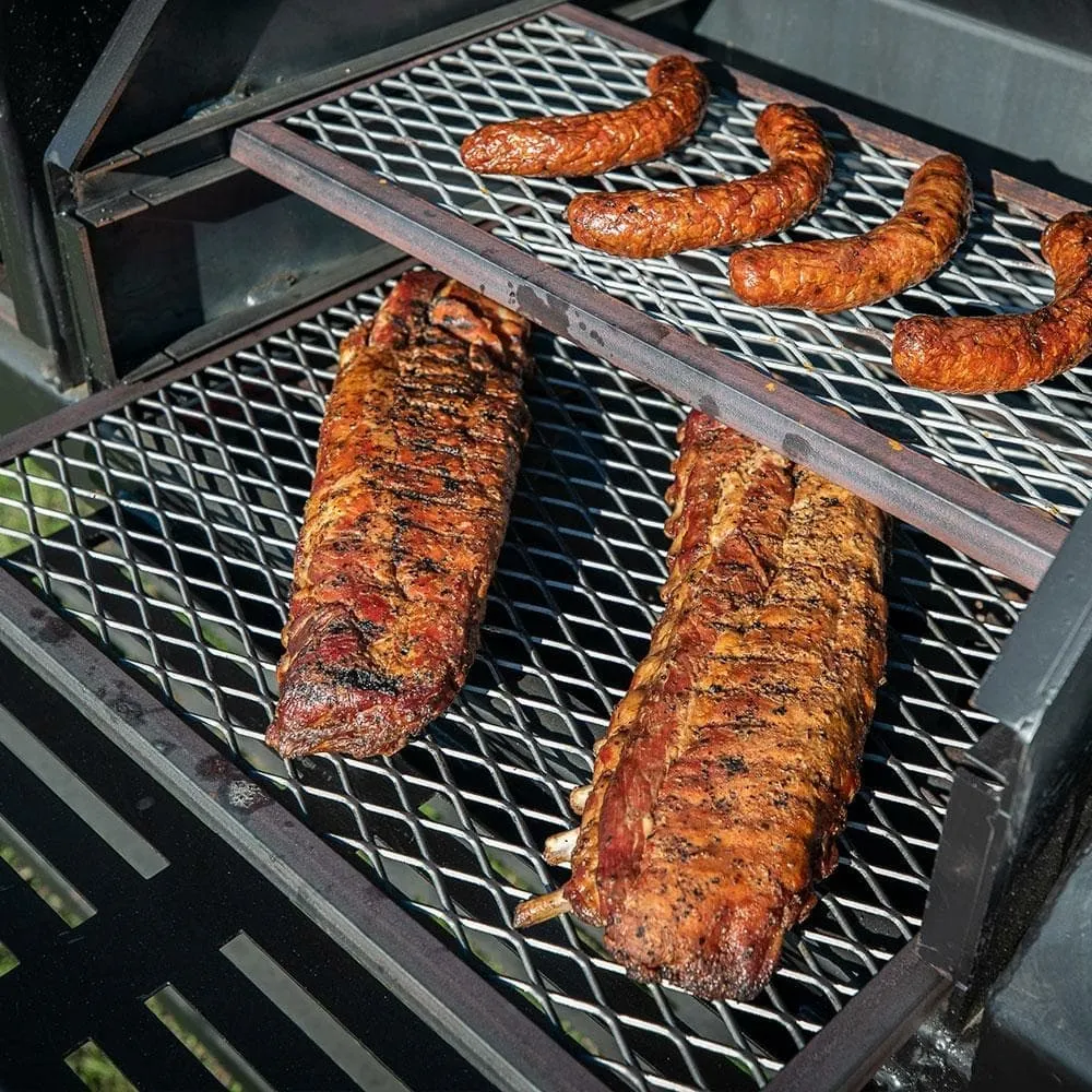 48" x 20" BBQ Pit w/ Firebox & Smoker