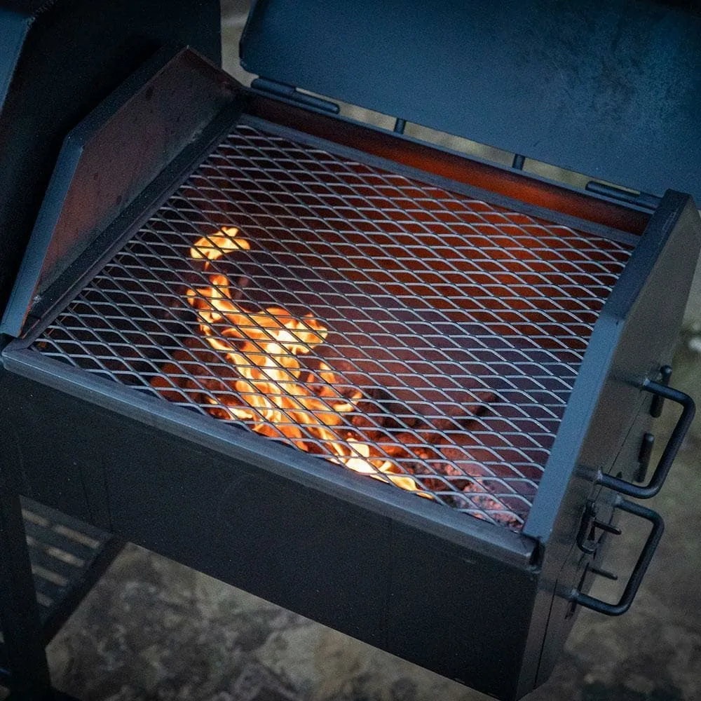 48" x 20" BBQ Pit w/ Firebox & Smoker