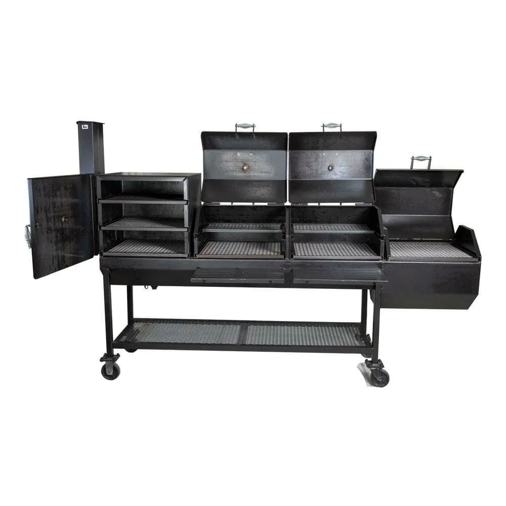 48" x 20" BBQ Pit w/ Firebox & Smoker