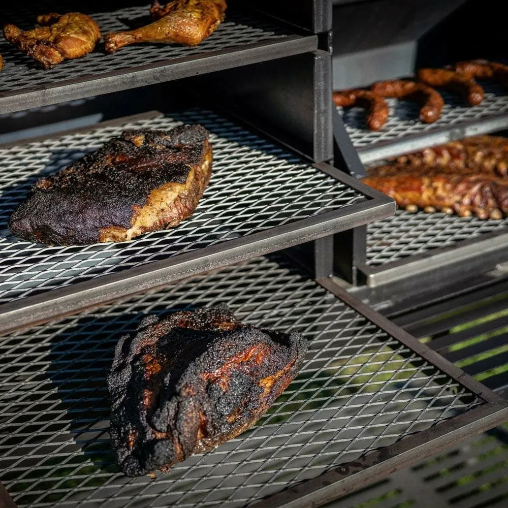 48" x 20" BBQ Pit w/ Firebox & Smoker
