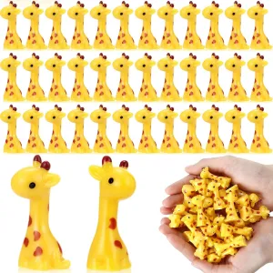 50 Pcs Mini Resin Giraffe Tiny Giraffe Resin Ornaments for Garden Home Decoration Zoo Animal Micro Landscape Ornaments Kit Fairy Dollhouse Accessories (Delicate)