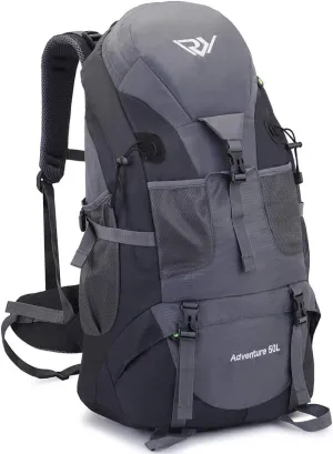 50L Hiking Backpack, Waterproof Lightweight Daypack for Outdoor Camping Travel