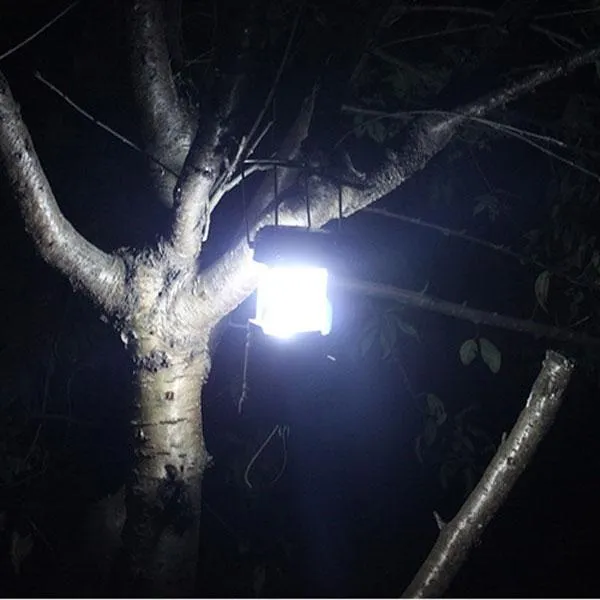 5W 600LM 6-LED 2 Modes Solar Power Flashlight Outdoor Camping Black