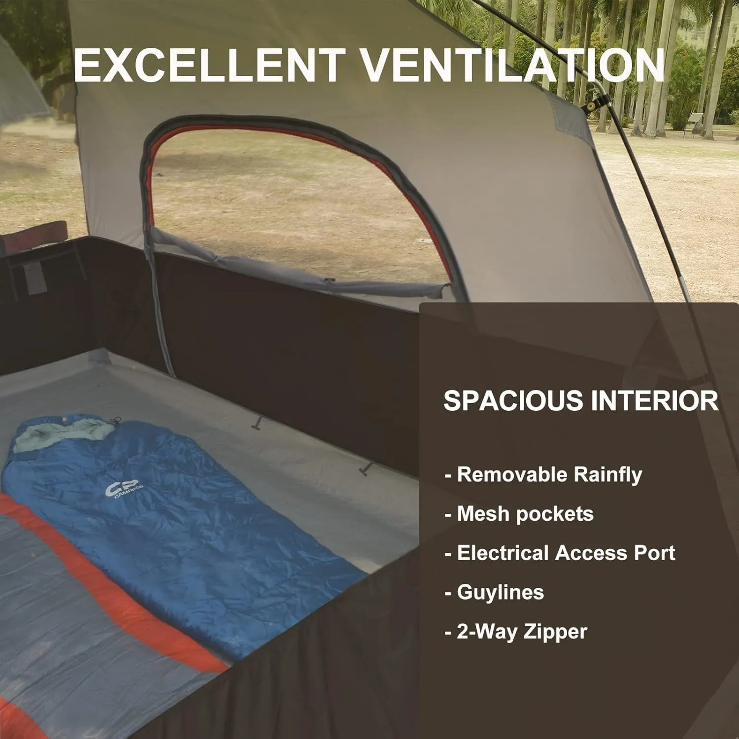 6-Person Waterproof  Cabin Tent