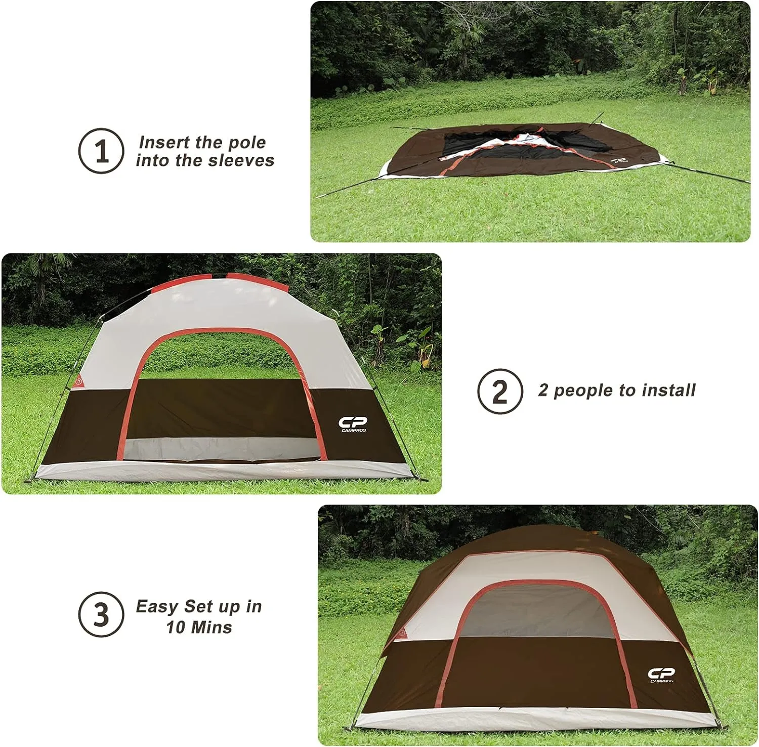 6-Person Waterproof  Cabin Tent