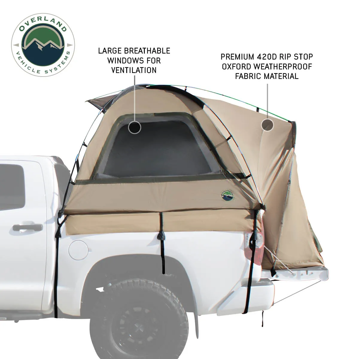 6.5', Cloud-integrated TACT & Tent Size Full Body Plug-in Rainfly Green Bed Tan LD -