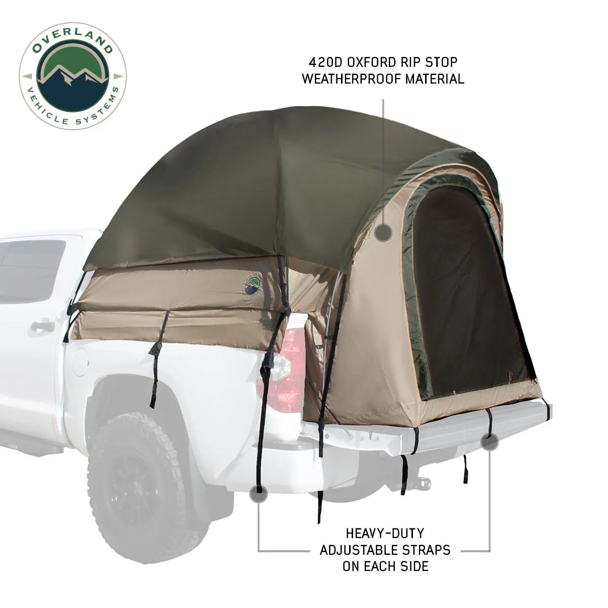 6.5', Cloud-integrated TACT & Tent Size Full Body Plug-in Rainfly Green Bed Tan LD -